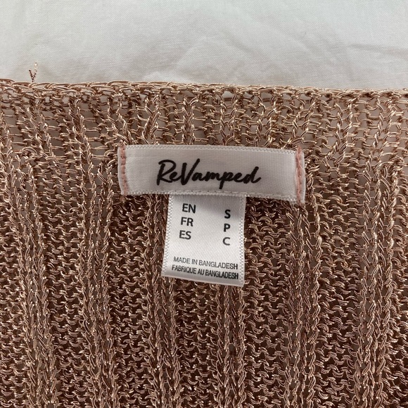 Revamped Metallic Tank Top | Size Small | Rose Gold - Picture 3 of 3